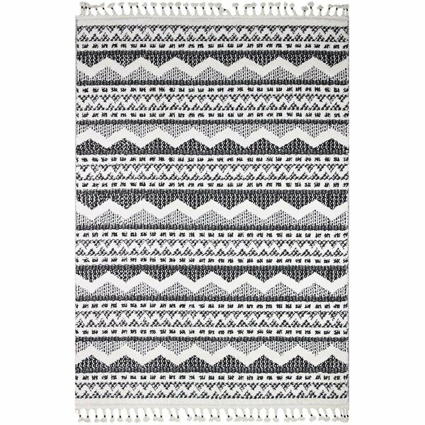 Bashian 8 ft. 6 in. x 11 ft. 6 in. Navajo Collection Polyester & Polypropylene Pwr Loom Area Rug Ivy/Blk N114-IVBK-9X12-NAV102